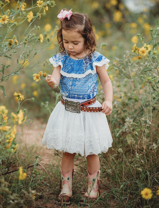 Chiffon skirt- white