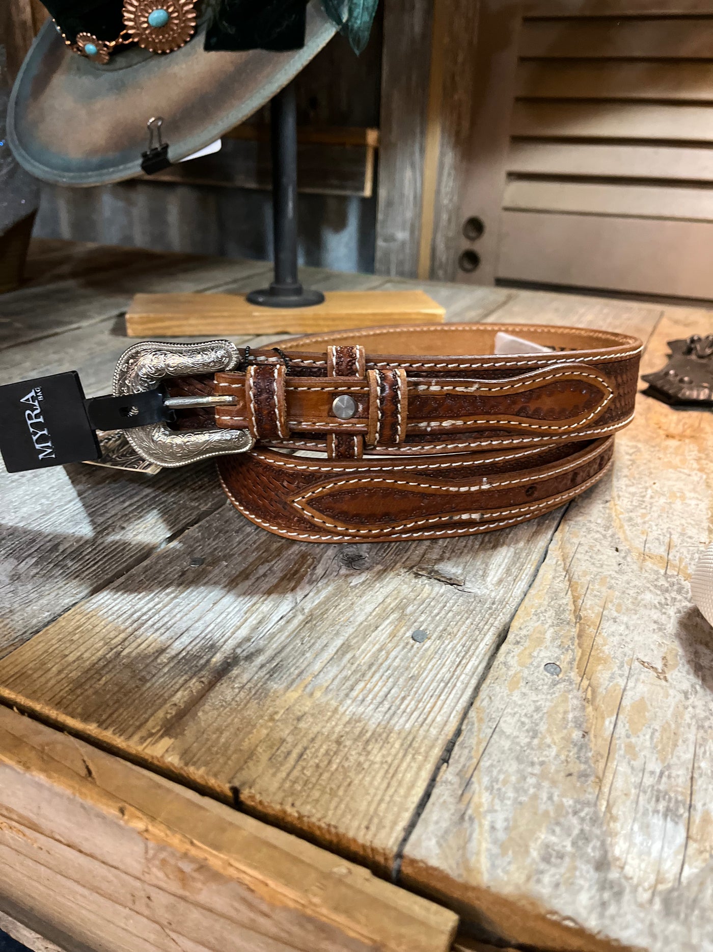 Myra Vandal Hand Tooled Belt *