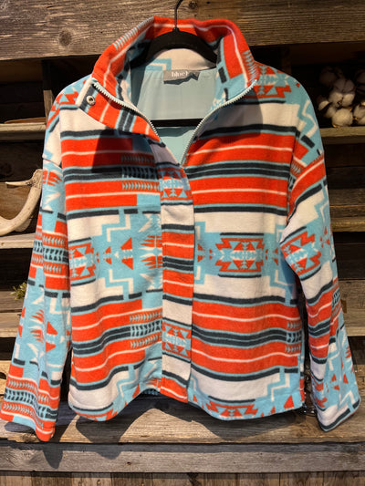 Aztec Soft Cozy Zip Up Jacket