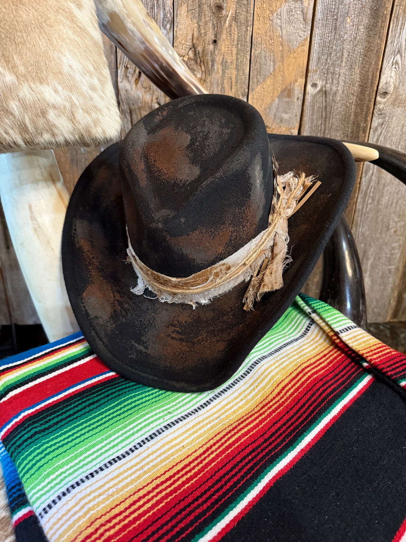 Rustic Cowgirl with Feather Fedora Hat