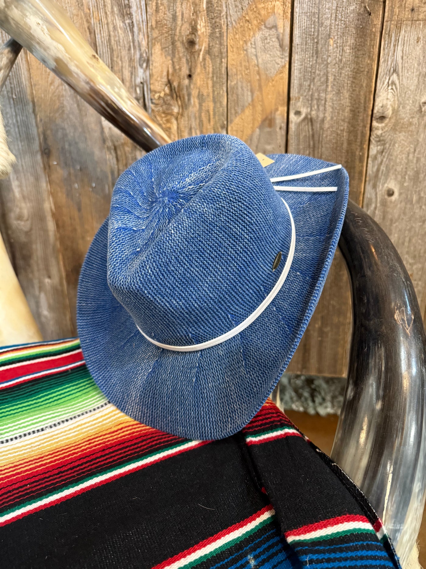 C.c Kid washed knitted Denim Cowboy Hat