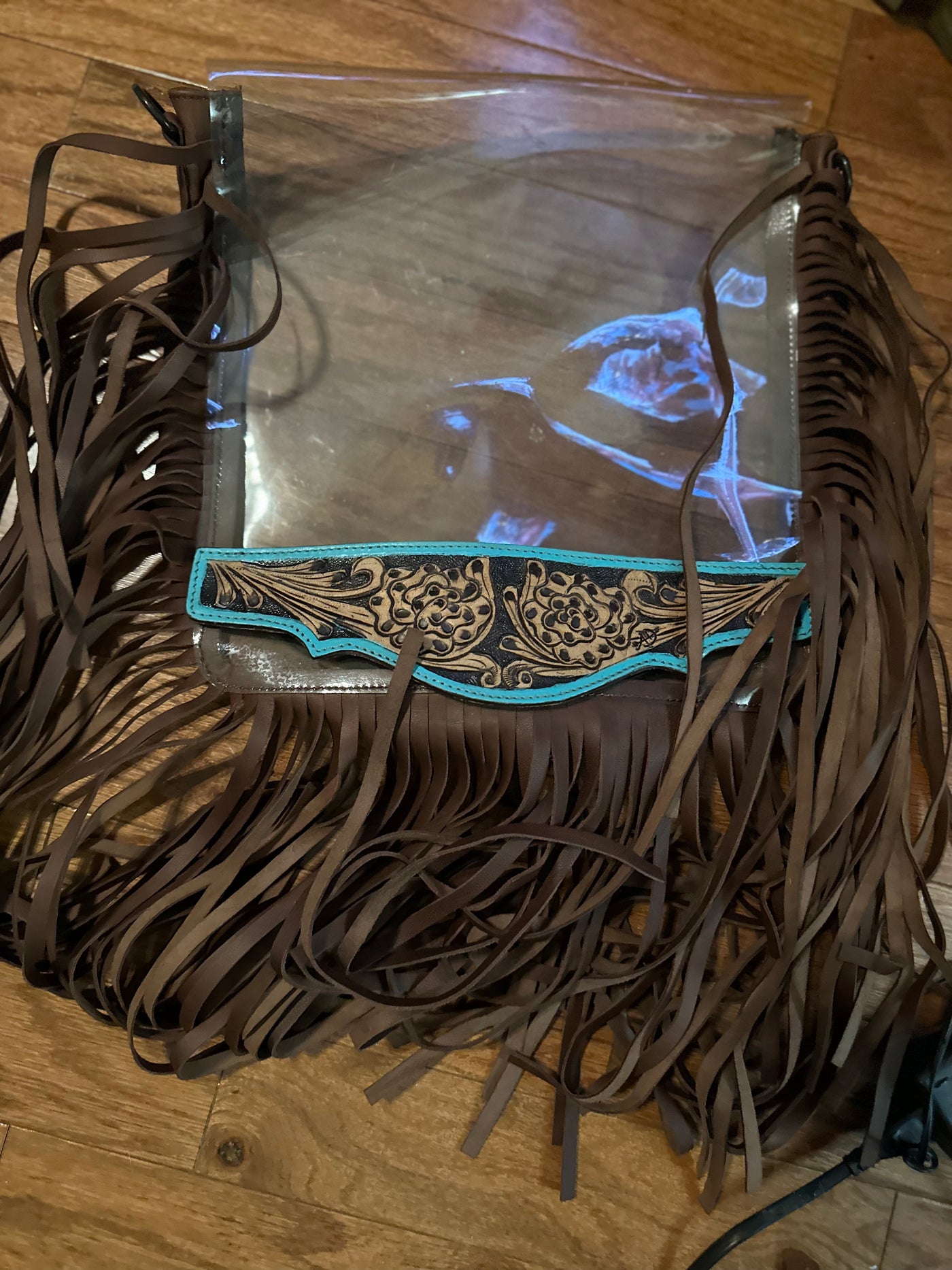 Turquoise and Teal tool Clear Bag