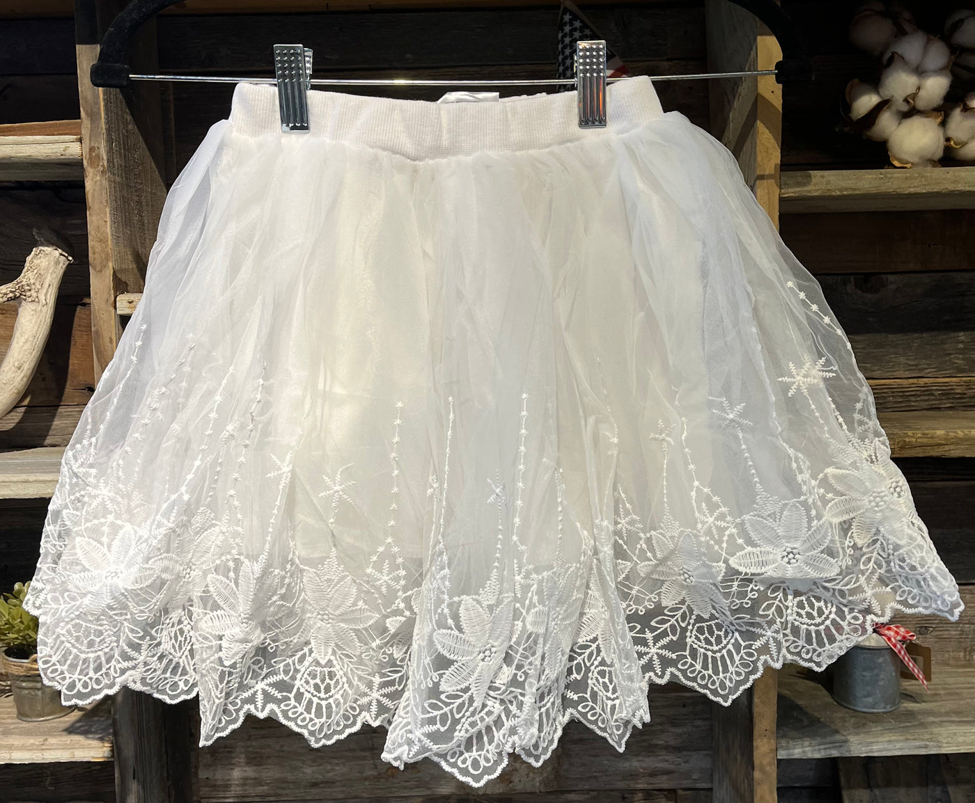 Chiffon skirt- white