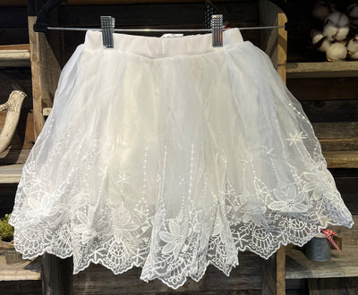 Chiffon skirt- white