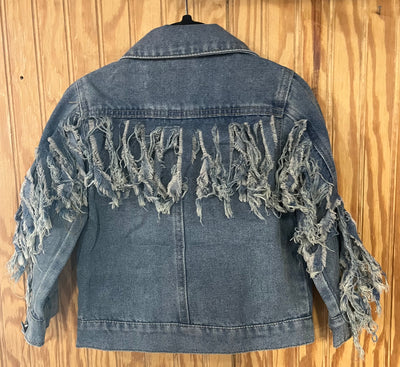 Denim Fringe Jacket