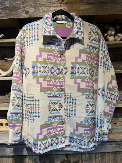 Womens Aztec Shacket