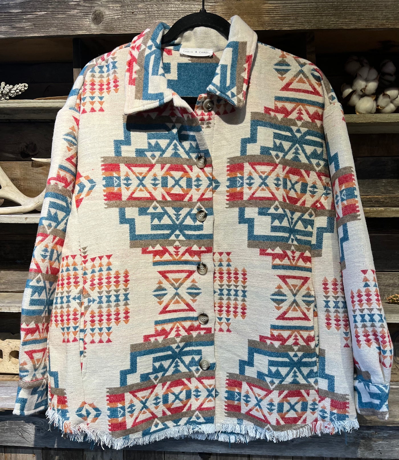 Womens Aztec Shacket