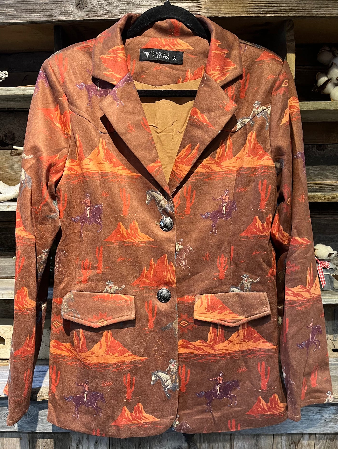 WESTERN COWBOY BUTTON DOWN BLAZER