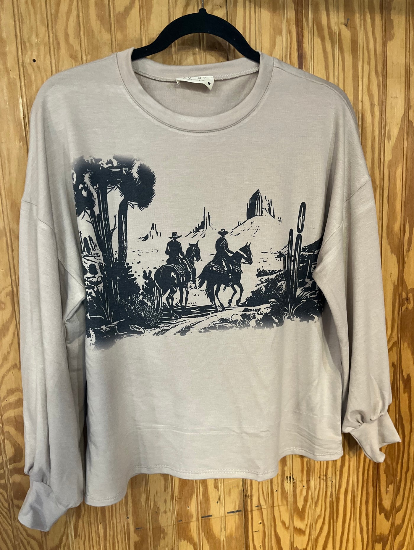 WESTERN COWBOY GRAPHIC RELAXED SWEATSHIRT