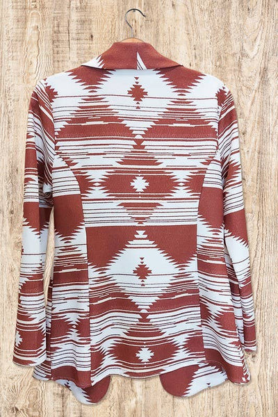 CARLY AZTEC PRINT BLAZER WITH POCKET