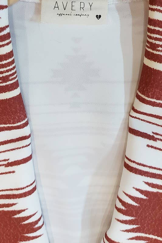 CARLY AZTEC PRINT BLAZER WITH POCKET