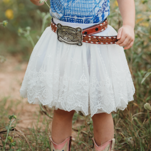 Chiffon skirt- white