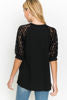 Lace sleeve 3/4 sleeve shirt
