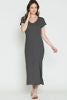 Black and White Stripe long cotton dress