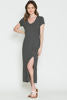 Black and White Stripe long cotton dress