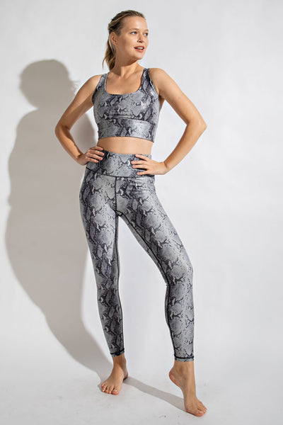 SNAKE PRINT FULL LENGTH LEGGINGS