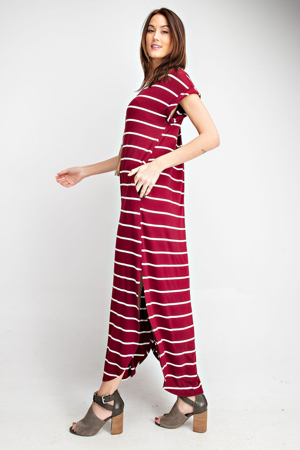 V-neck Maxi Dress with pockets
