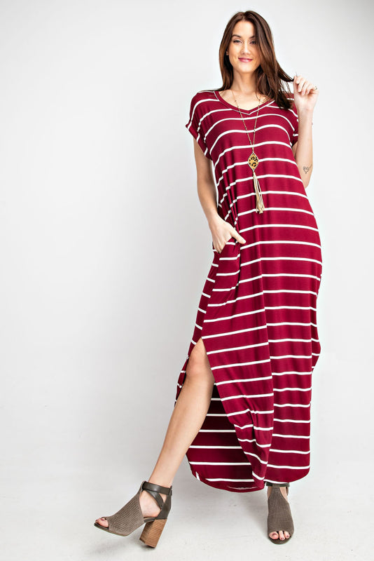 V-neck Maxi Dress with pockets