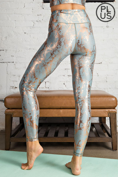 SNAKE PRINT FULL LENGTH LEGGINGS