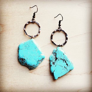 Turqoiuse chunky earrings