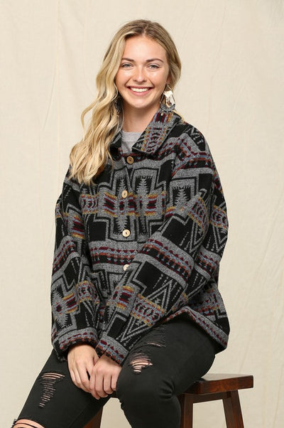 Aztec Pattern shacket