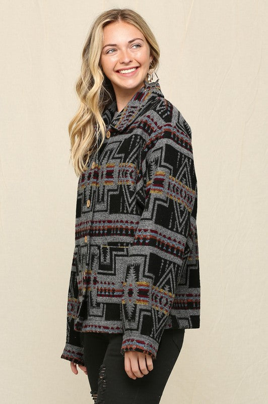 Aztec Pattern shacket