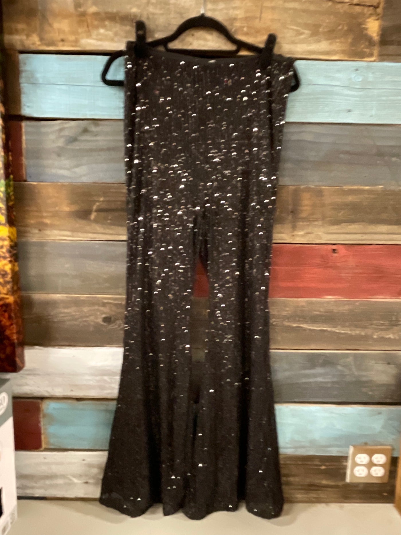 Sequins flare pants
