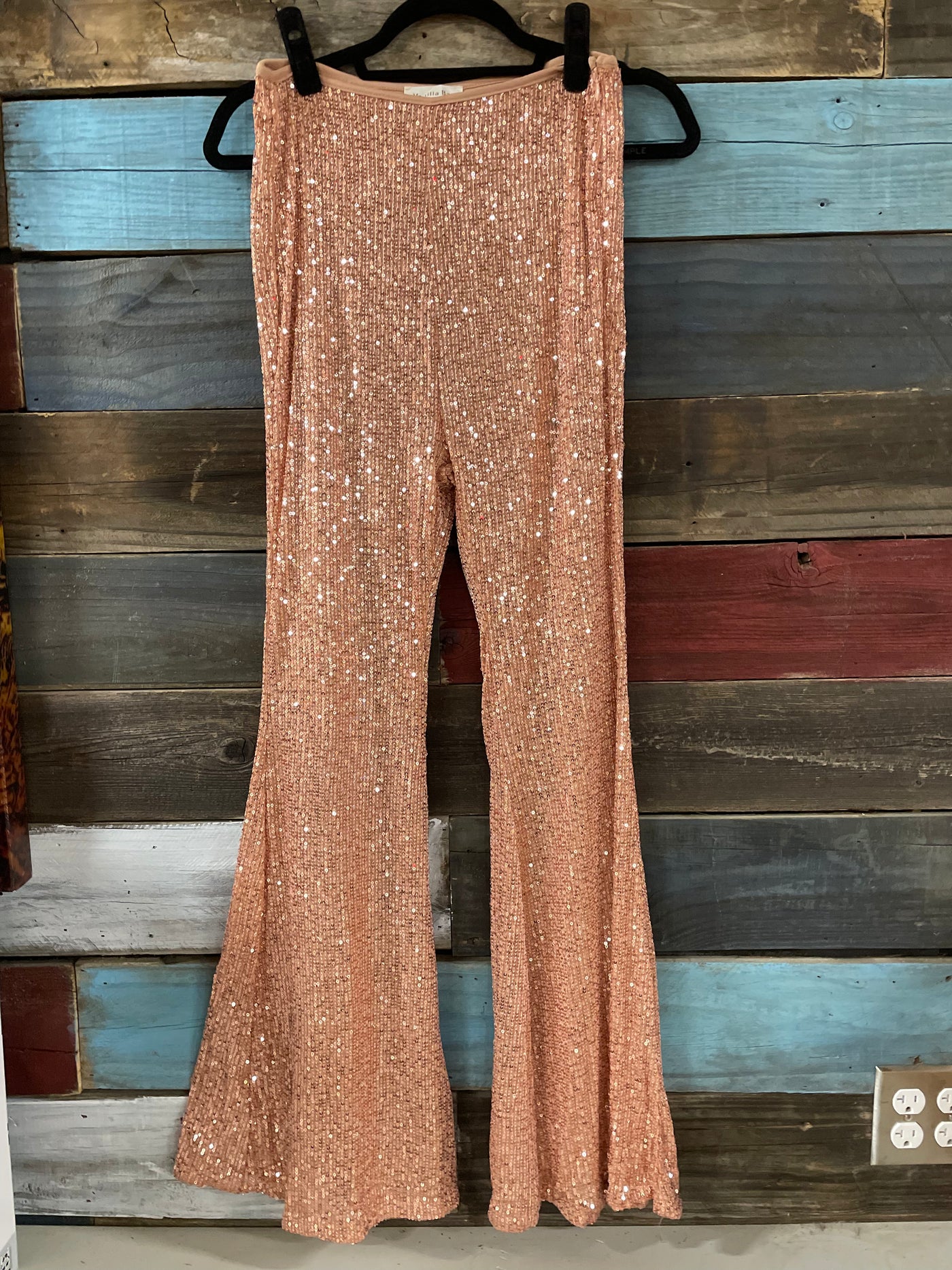 Sequins flare pants