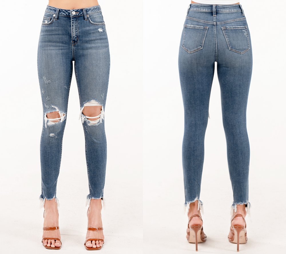 HIGH RISE CROP SKINNY Ceros