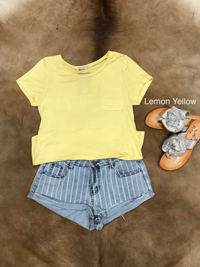 AB Basic U-Neck T-Shirt with Pocket*