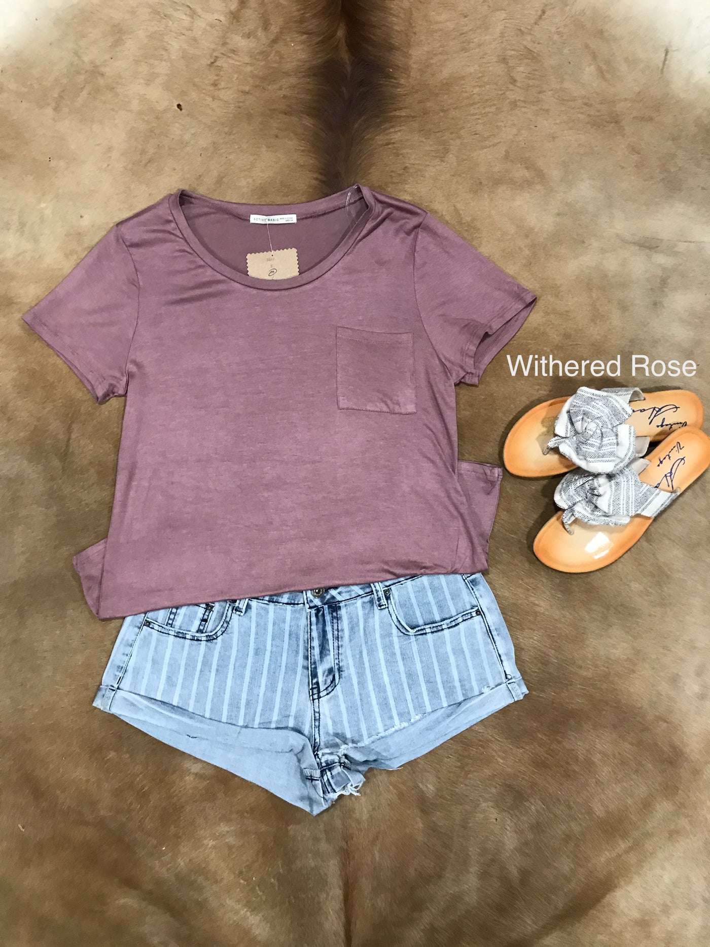 AB Basic U-Neck T-Shirt with Pocket*
