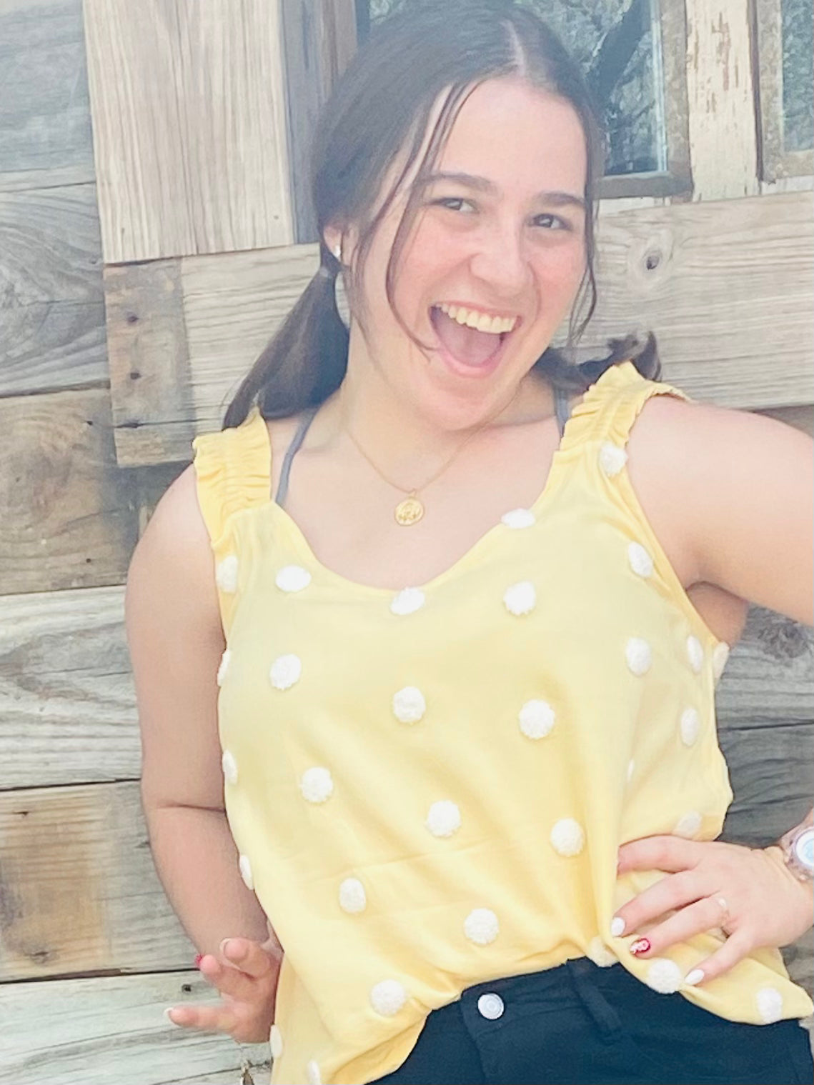 pom pom tank top