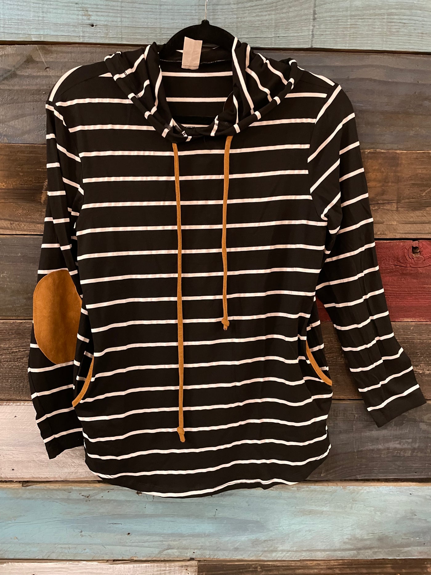 Stripe Top w/ elbow patches