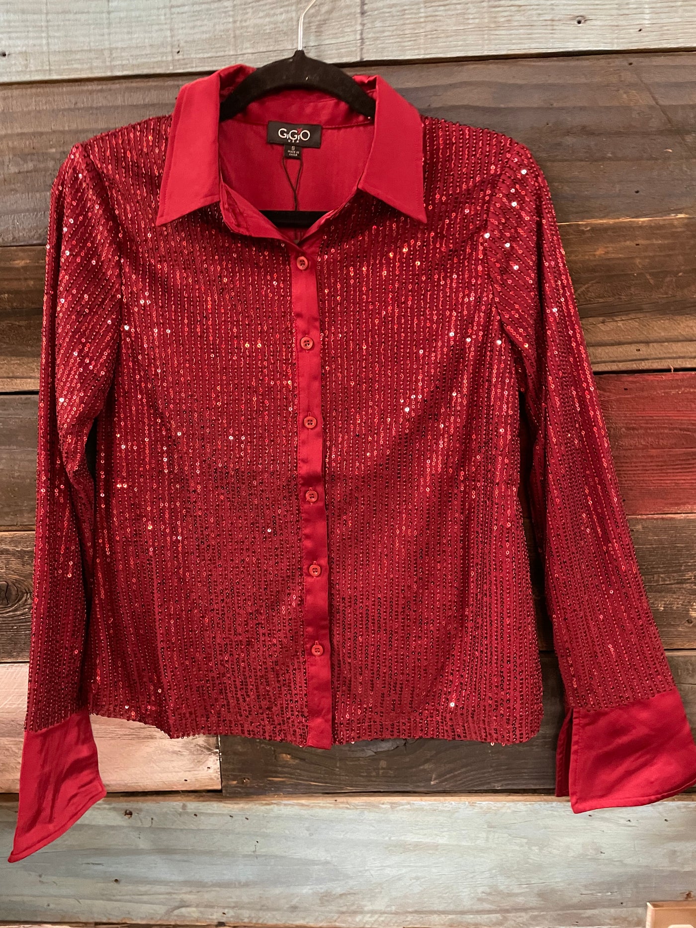Sequins Blouse Marron