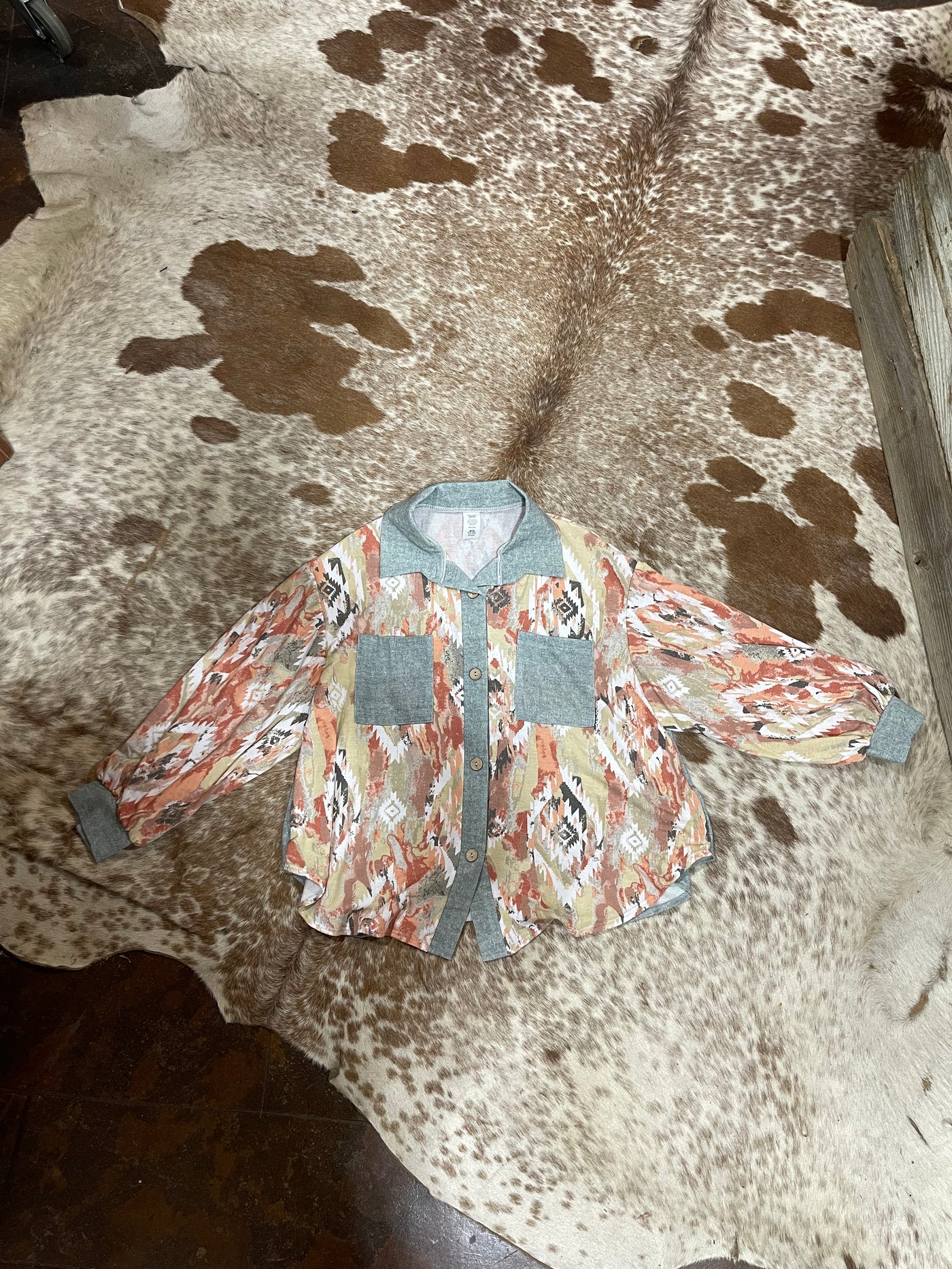 Aztec Denim style longsleeve