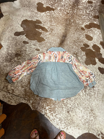 Aztec Denim style longsleeve