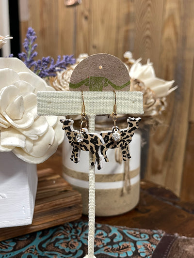 Wood Show Animal dangle earrings