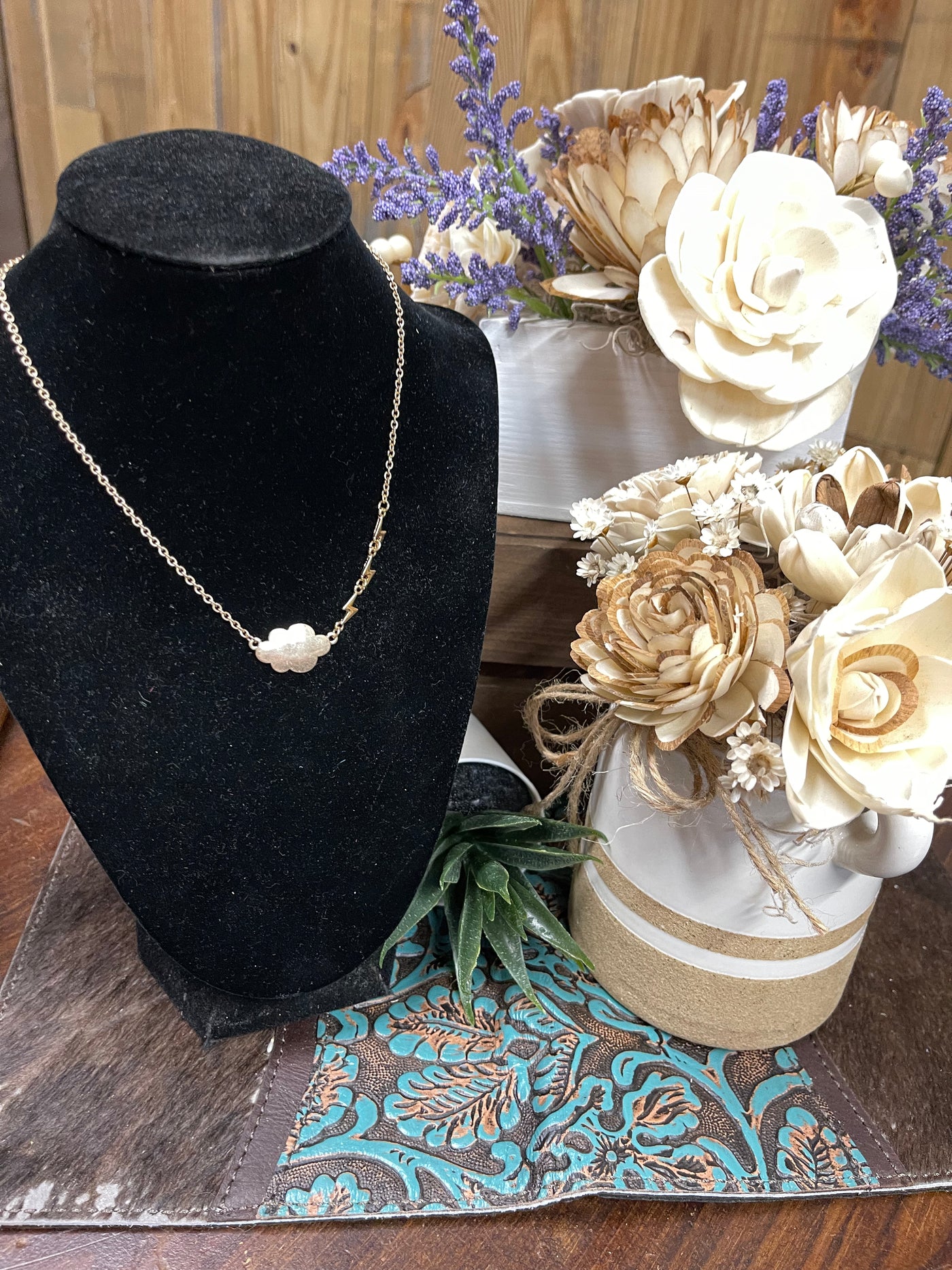 Druzy Thunder Cloud Short Necklace