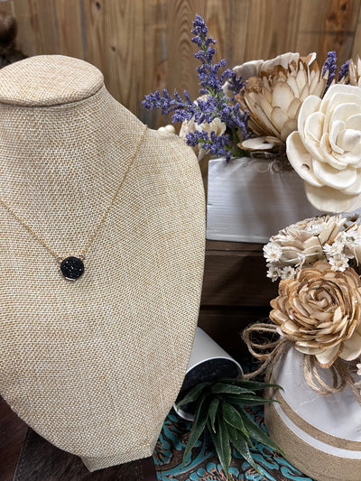 Druzy Pendant Necklace