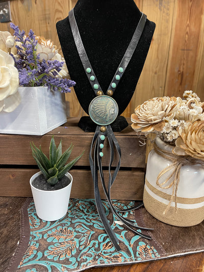 Western Leather Necklace