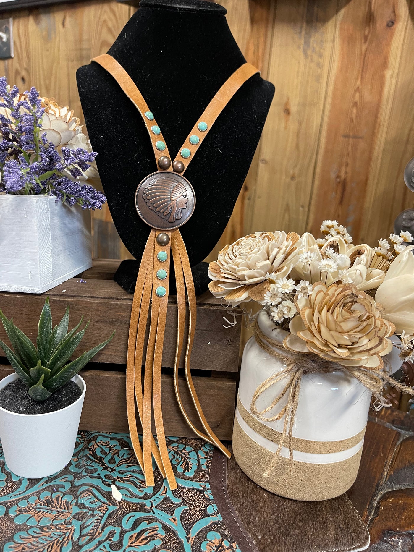 Western Leather Necklace