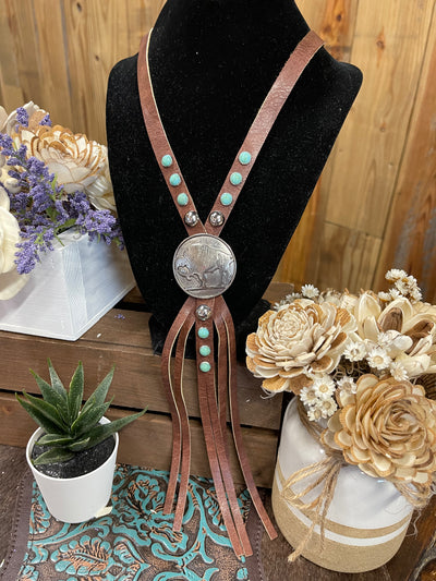 Western Leather Necklace