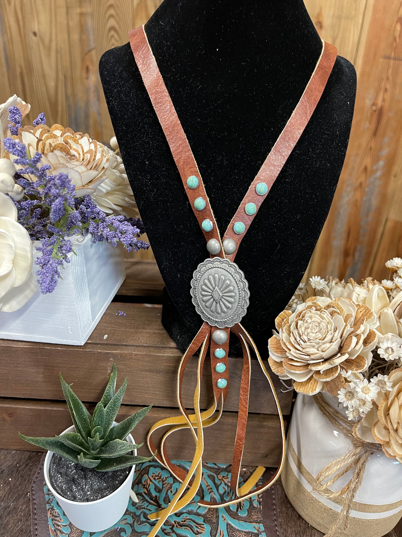 Western Leather Necklace