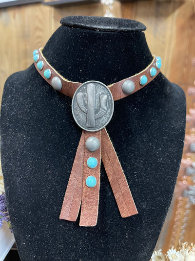 Western Leather chokers