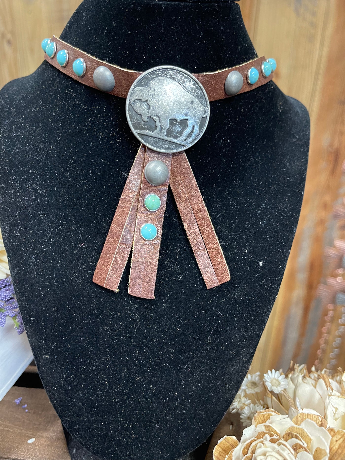 Western Leather chokers