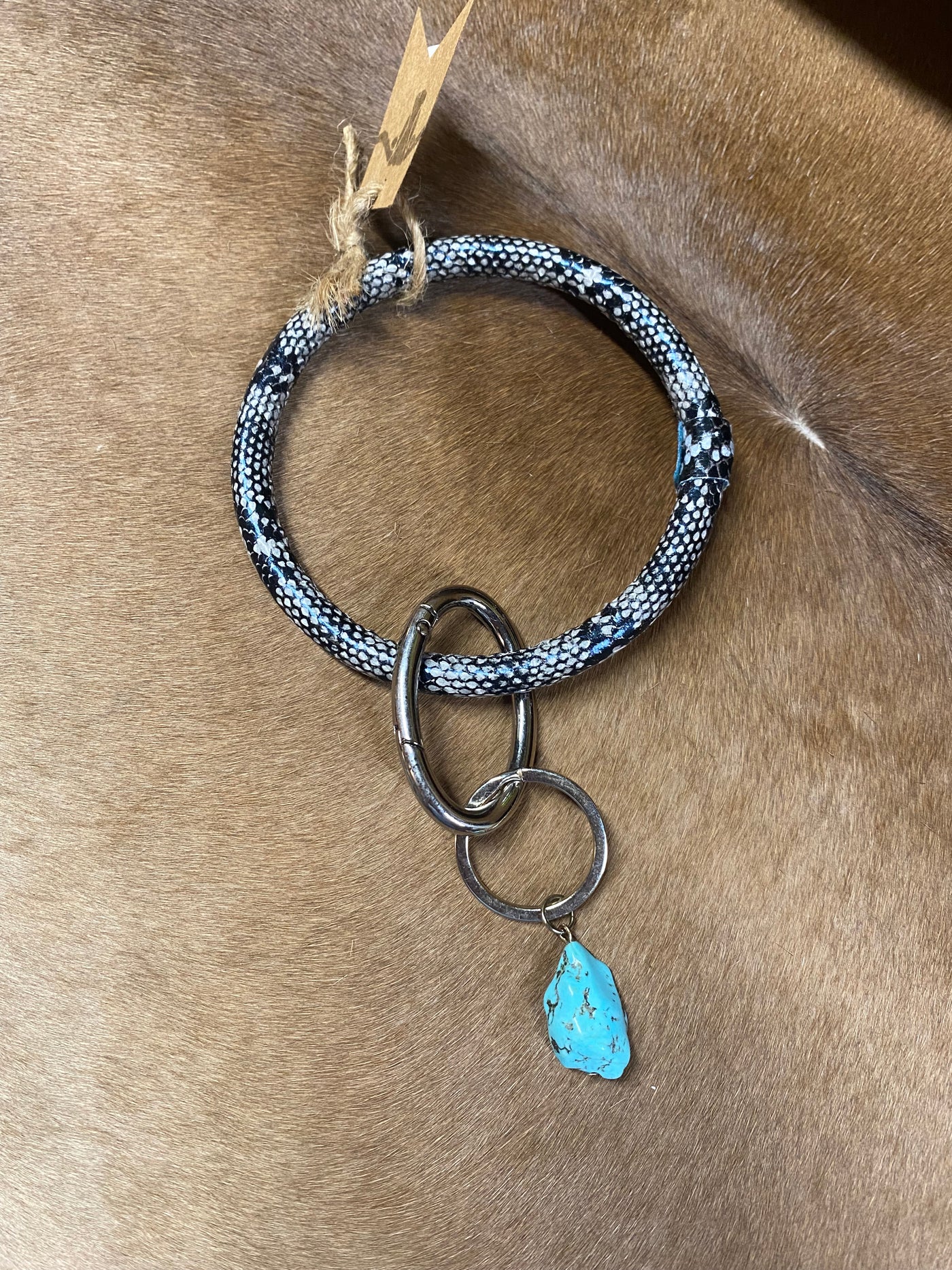 Snake Skin Wristlet Key Ring