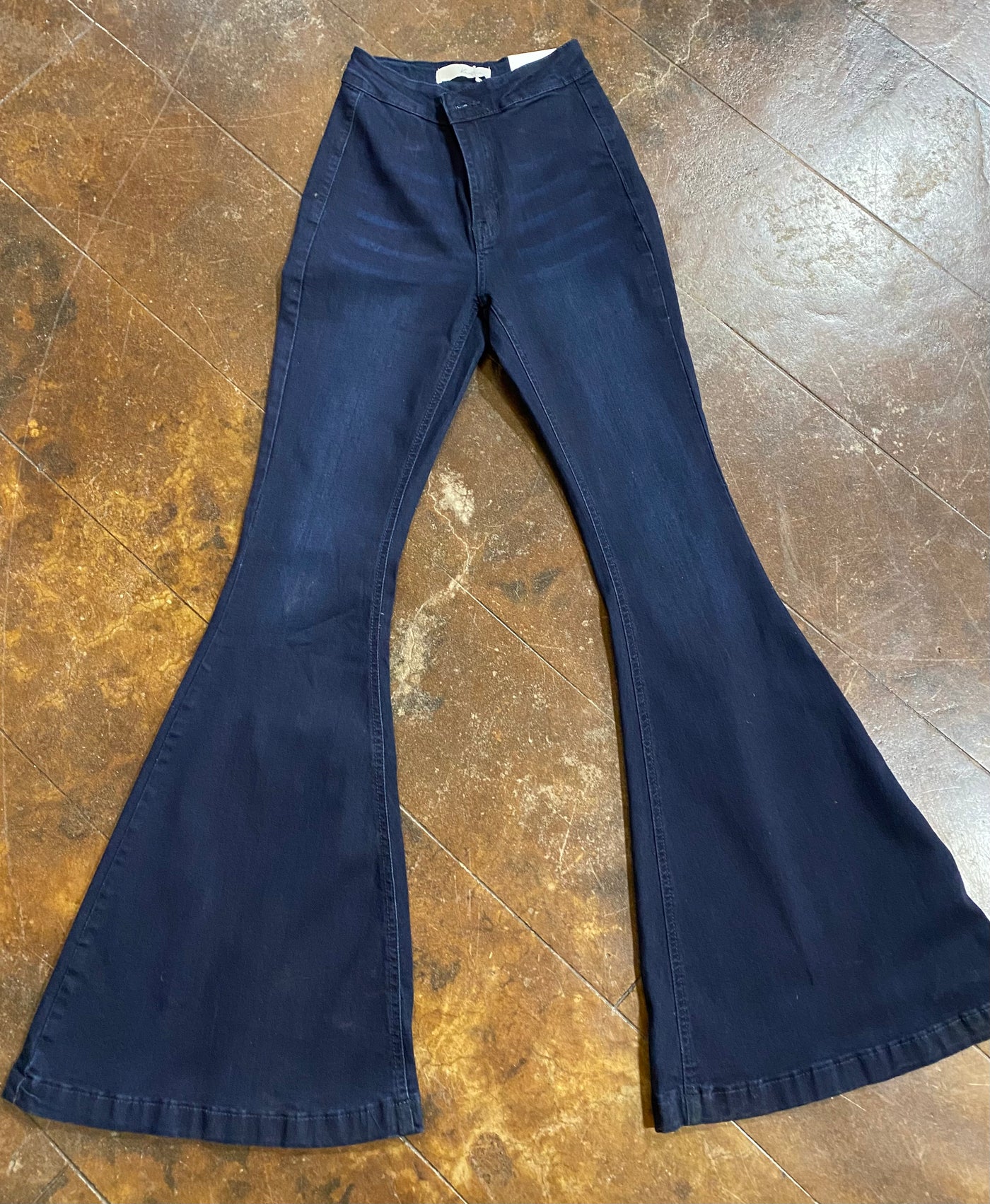 Kan Can High Rise Super Flare Jeans Dark Wash*