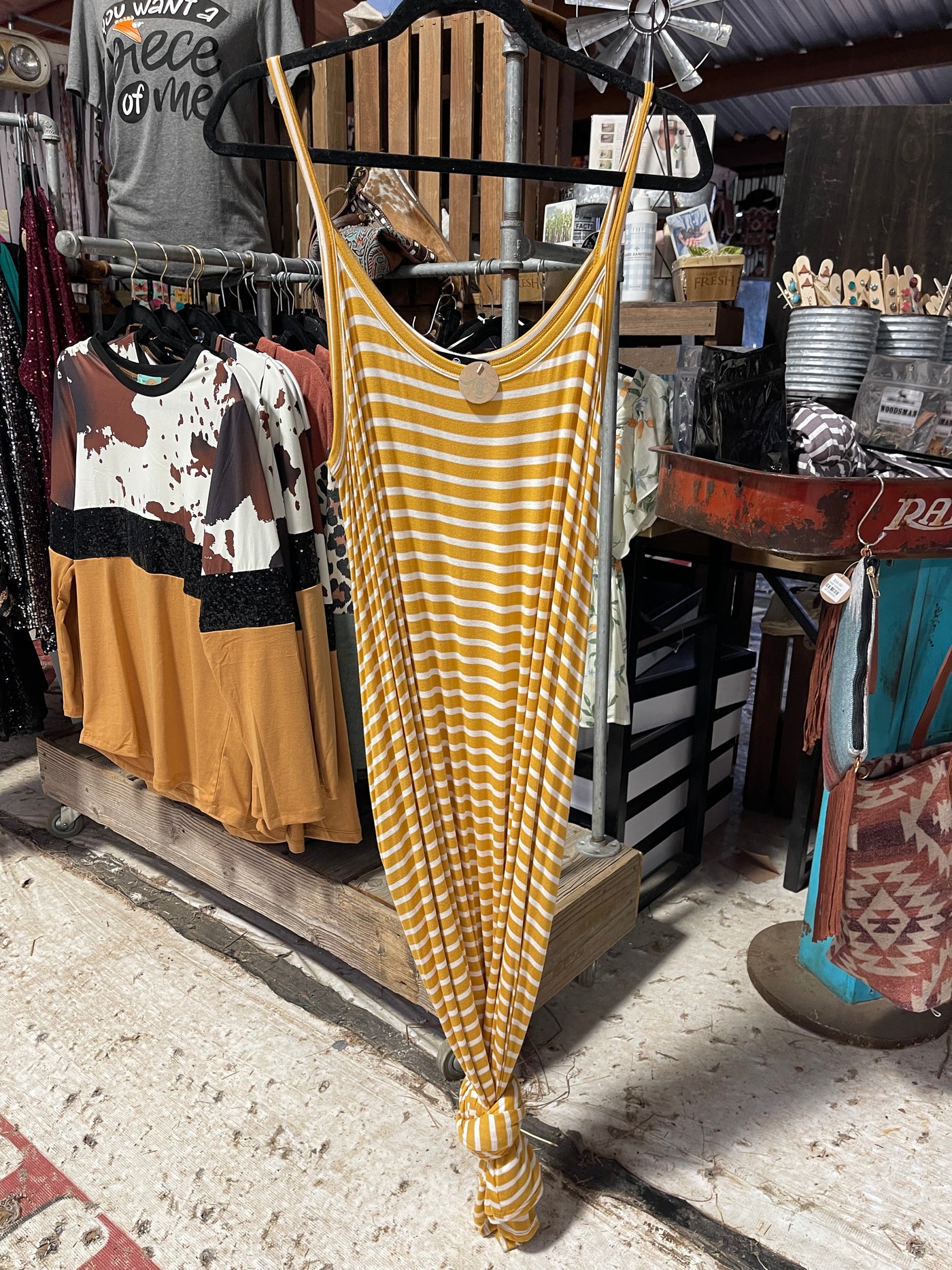 Sleeveless Striped Maxi Dress