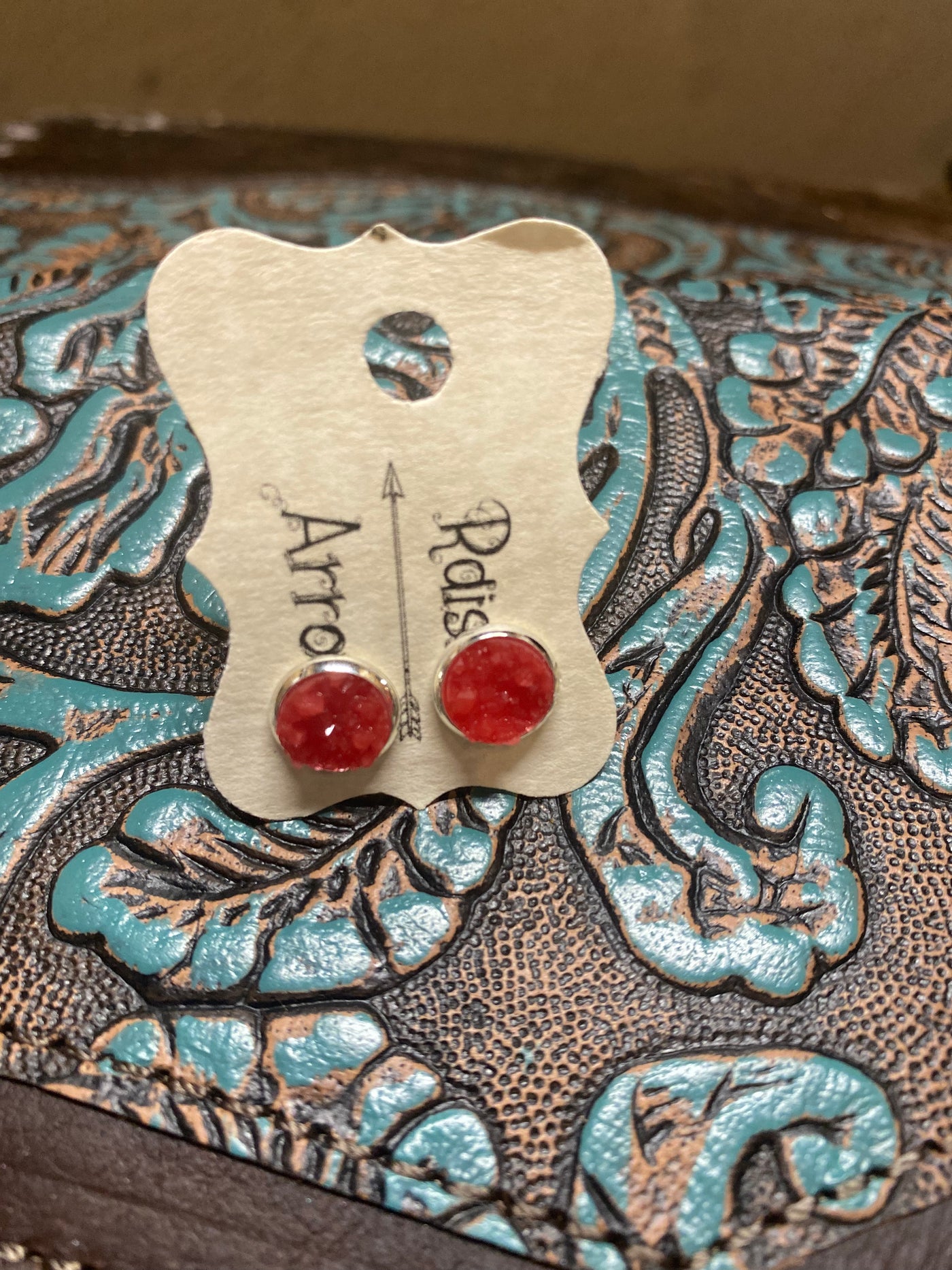 Druzy Round Stud Earrings