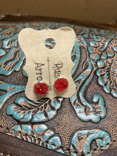 Druzy Round Stud Earrings